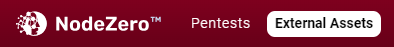 External Assets link is at the top of the UI in the navigation region.