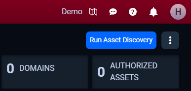 Asset Groups page - Run Asset Discovery button