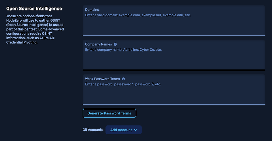Internal Pentest Add open-source intelligence screenshot