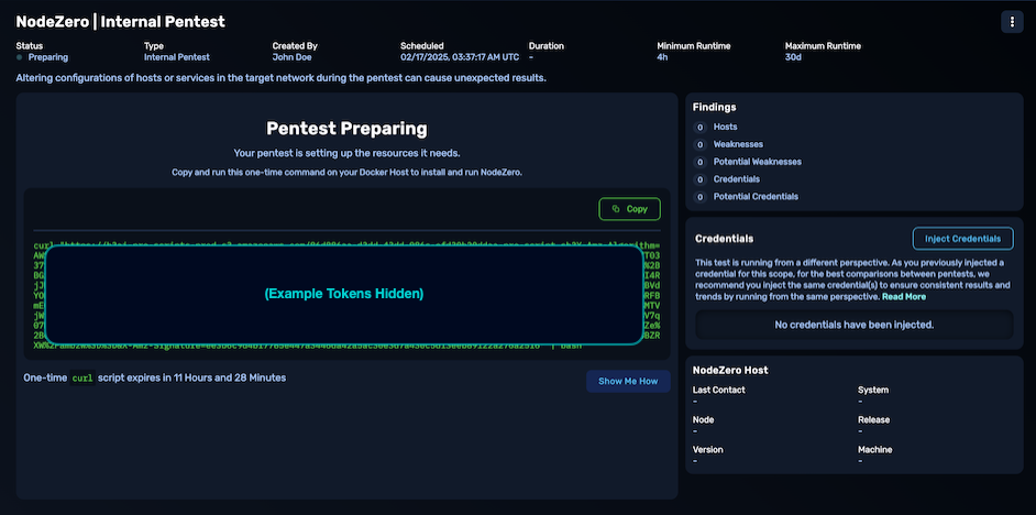 Deploy NodeZero pentest screenshot