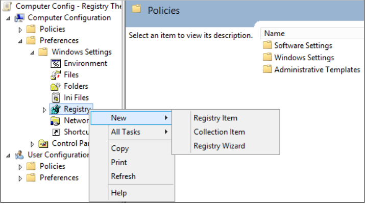 registry example
